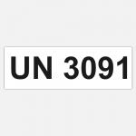 TransportSticker UN 3091 rectangular, 150x50mm, paper