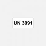 TransportSticker UN 3091 rectangular, 60x30mm, paper