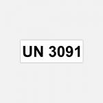 TransportSticker UN 3091 rectangular, 90x33mm, paper