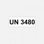 TransportSticker UN 3480 rectangular, 90x33mm, paper