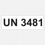 TransportSticker UN 3481 rectangular, 150x50mm, paper