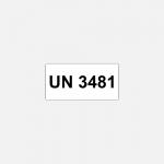 TransportSticker UN 3481 rectangular, 60x30mm, paper