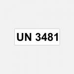 TransportSticker UN 3481 rectangular, 90x33mm, paper