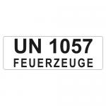 transport-labels UN 1057 feuerzeuge, 150x50mm, Foil