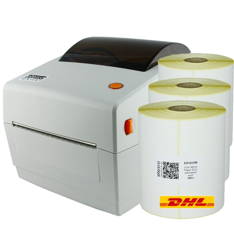DHL Etikettendrucker EX410L inkl. Etiketten
