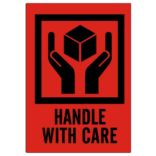 Handle With Care Handle With Care Rot 74x105mm Gunstig