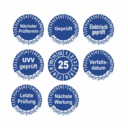 ps01 Prüfplakette Jahr 2-stellig