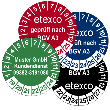 ps01 Prüfplakette Standard Ø 20mm