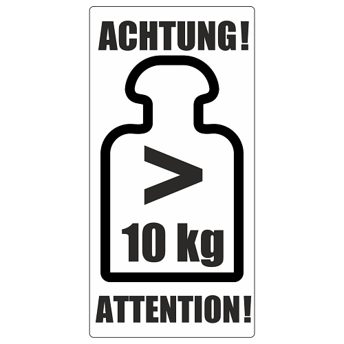 Schweres Paket 10kg symbo 50x100mm Schweres Paket 10kg symbo 50x100mm