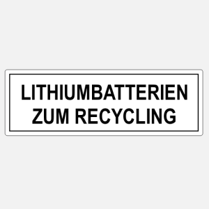  Batterien zum Recycling 150x50mm