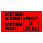  Schweres Paket international 10kg, 50x100mm, Papier, Rot