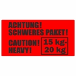  Schweres Paket international 15kg, 50x100mm, Papier, Rot