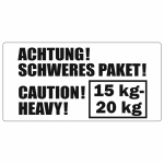  Schweres Paket international 15kg, 50x100mm, Papier, Weiss