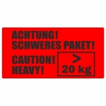  Schweres Paket international 20kg, 50x100mm, Papier, Rot