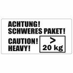  Schweres Paket international 20kg, 50x100mm, Papier, Weiss