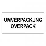 Transportaufkleber Umverpackung/Overpack, 100x50mm, Papier