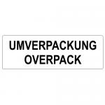Transportaufkleber Umverpackung/Overpack, 150x50mm, Folie