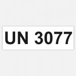 TransportSticker UN 3077 rectangular, 150x50mm, Foil