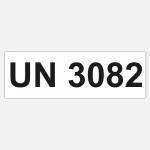 TransportSticker UN 3082 rectangular, 150x50mm, Foil