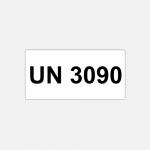 TransportSticker UN 3090 rectangular, 100x50mm, paper