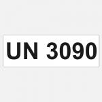 TransportSticker UN 3090 rectangular, 150x50mm, paper