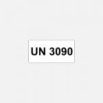TransportSticker UN 3090 rectangular, 60x30mm, paper