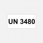 TransportSticker UN 3480 rectangular, 100x50mm, paper