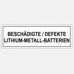 Beschädigte Batterien Beschädigte Batterien, 150x50mm, Folie